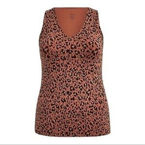 TORRID LEOPARD V-NECK FOXY TEE